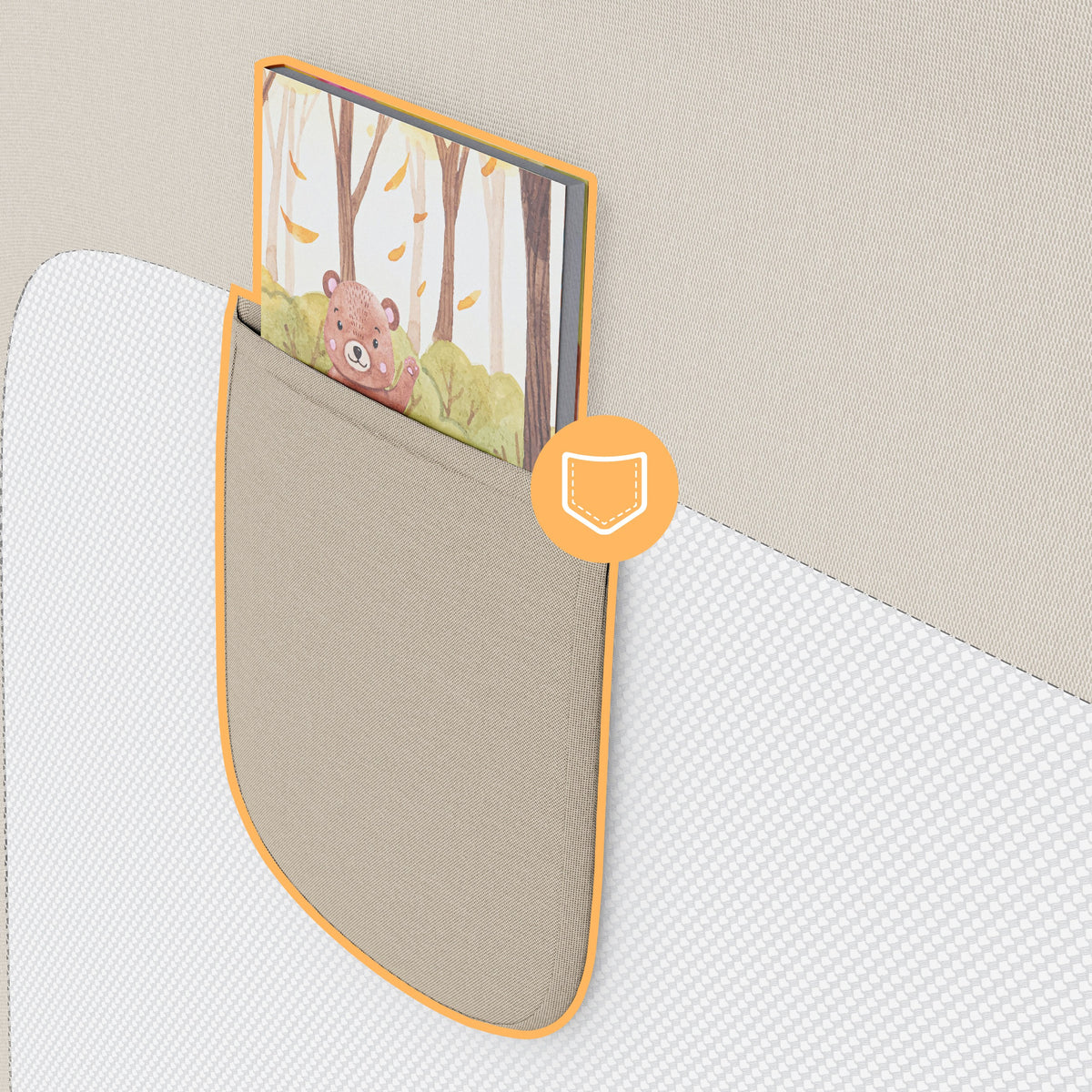 Bettschutzgitter Tulano Cover Beige 48 180cm 