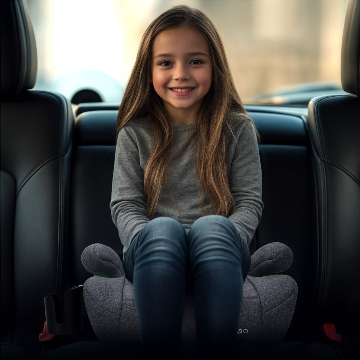 Tulano Cabby 25 Grauer Kindersitz für Autos, 125-150 cm, Größe I 