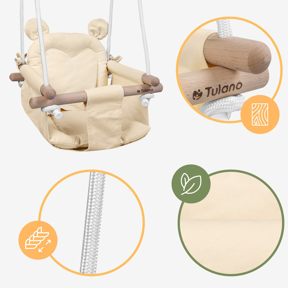 TULANO Hop 30 Beige Kinderschaukel 