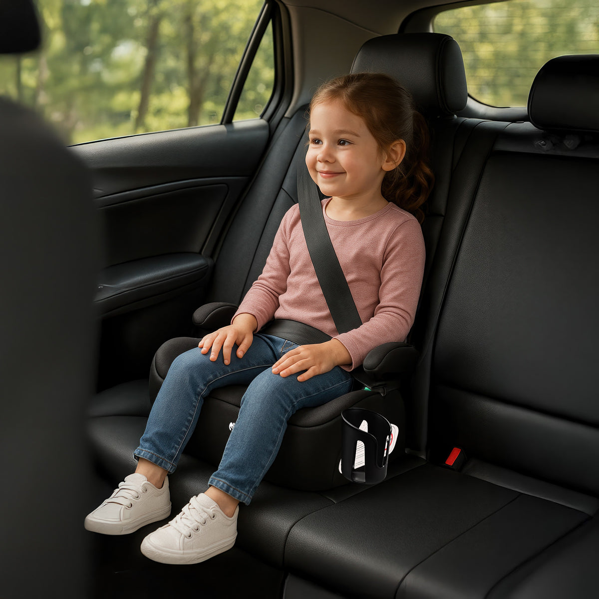 Tulano Cabby 20 Schwarzer Kindersitz (125-150 cm, I-Größe) 