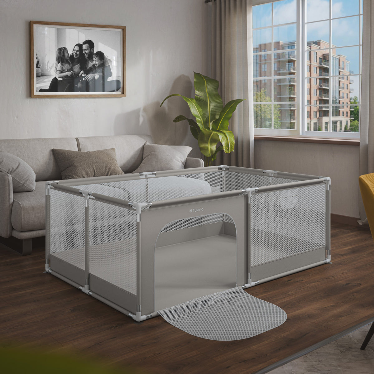 Tulano Cozy 22 Laufstall Grau - 180 cm 
