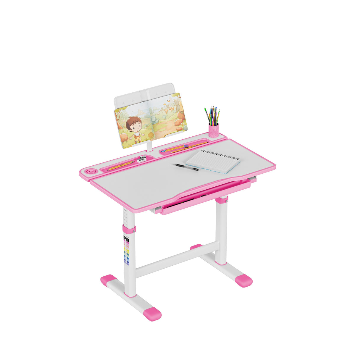 Ergonomischer Kinderschreibtisch Mark Adler Study 3.0 Rosa 66 cm 