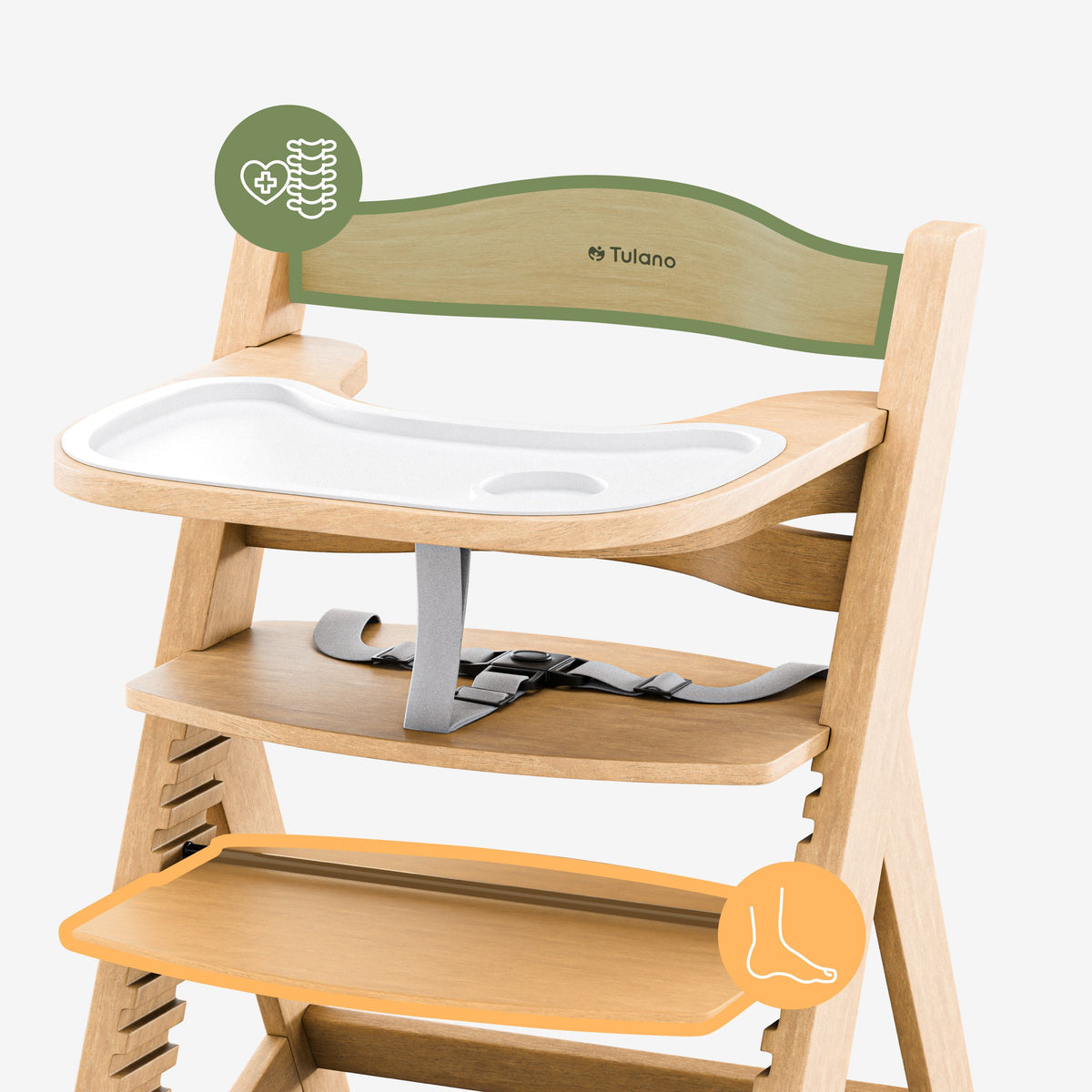 Tulano Morsel 40 Hochstuhl aus Naturholz 