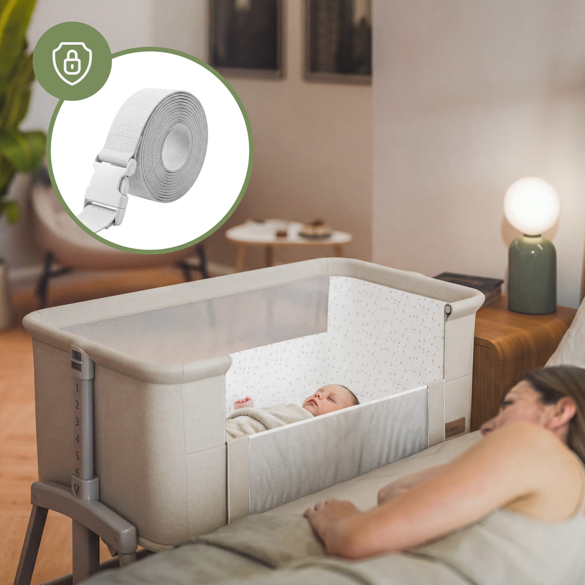 Beistellbett und Reisebett 4in1 Tulano Dream 55 Beige