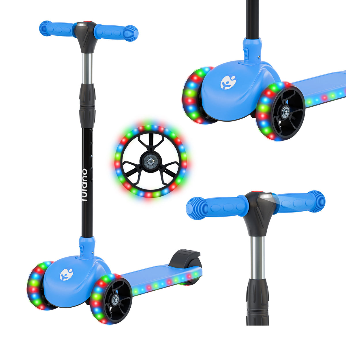 Rookie 15 Blauer LED-Balance-Scooter für Kinder 