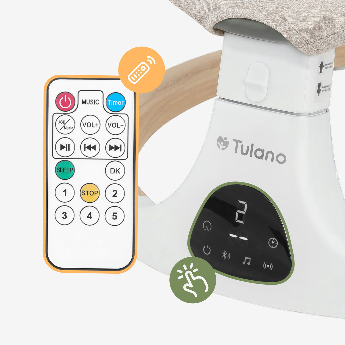 Touch Control und Fernbedienung - absoluter Komfort für Eltern