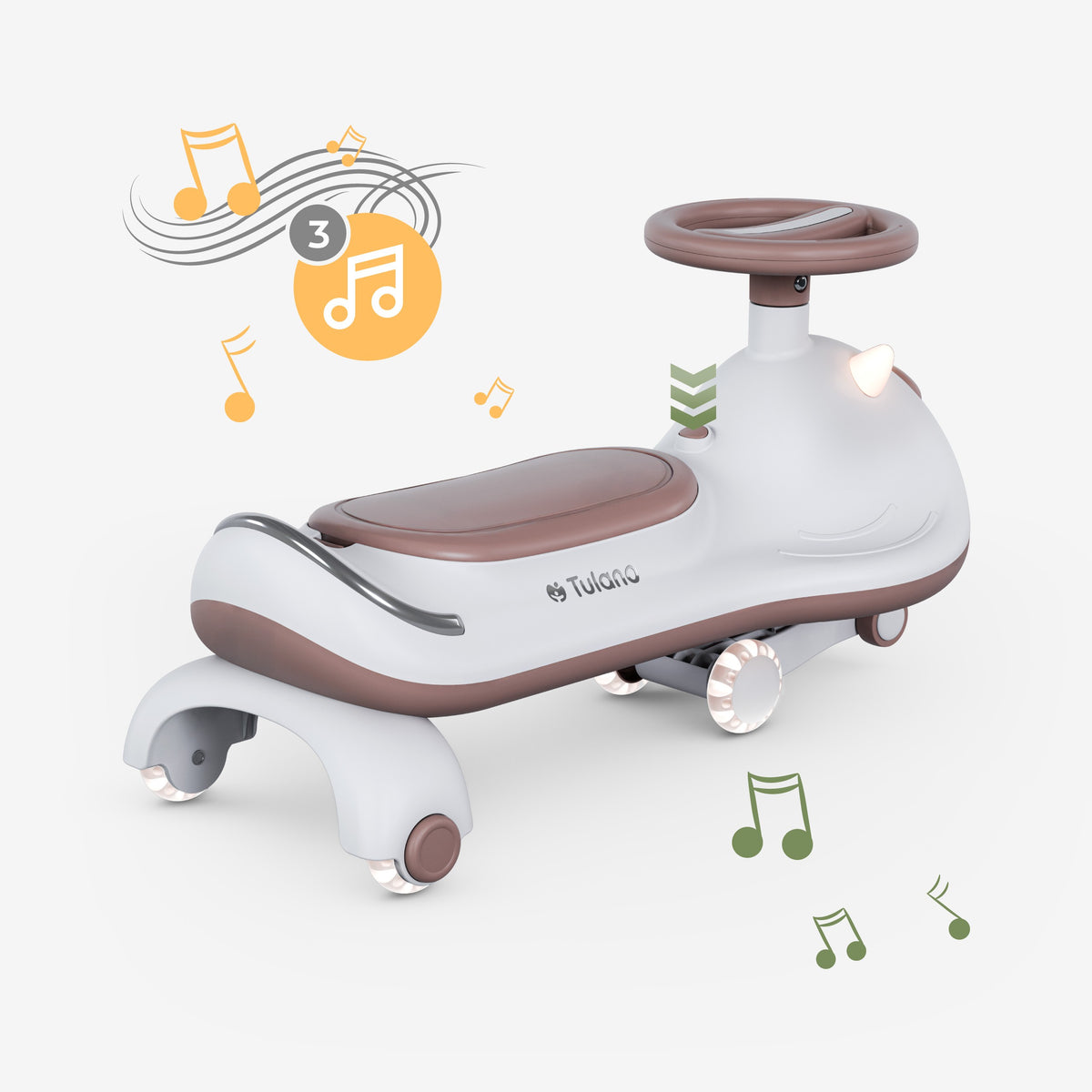 Tulano Focus 45 Graues LED-Schwerkraft-Fahrzeug für Kinder 