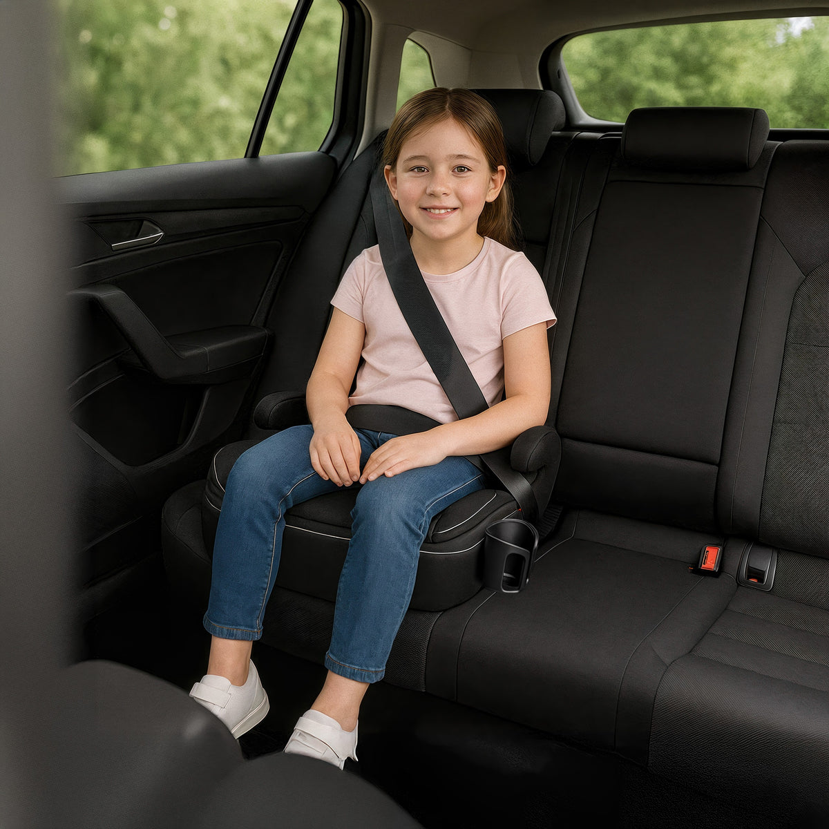 Tulano Cabby 30 Schwarzer Kindersitz für Autos, 125-150 cm, Größe I 