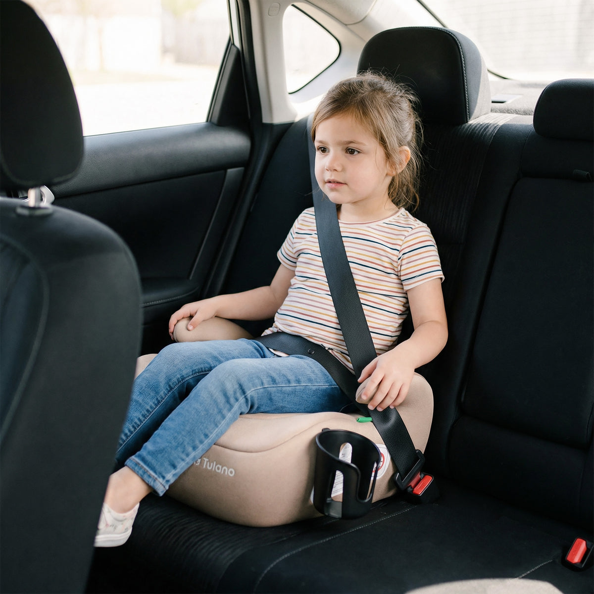 Tulano Cabby 20 Beige Kindersitz für Autos, 125-150 cm, Größe I 