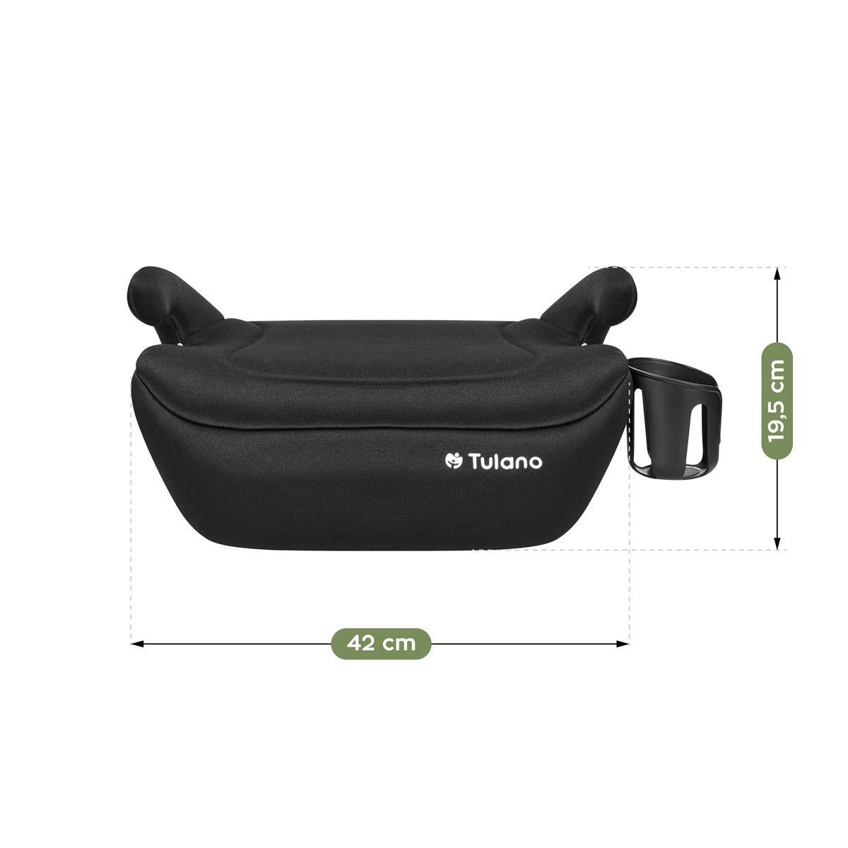 Tulano Cabby 20 Schwarzer Kindersitz (125-150 cm, I-Größe) 