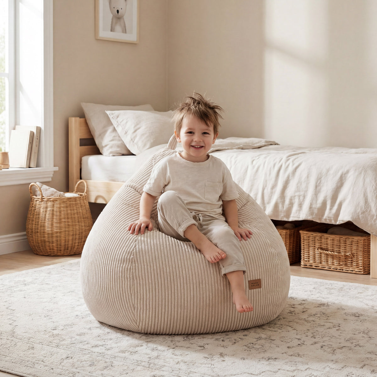 Cord-Sitzsack beige Mark Adler Comfy 1.0 Beige