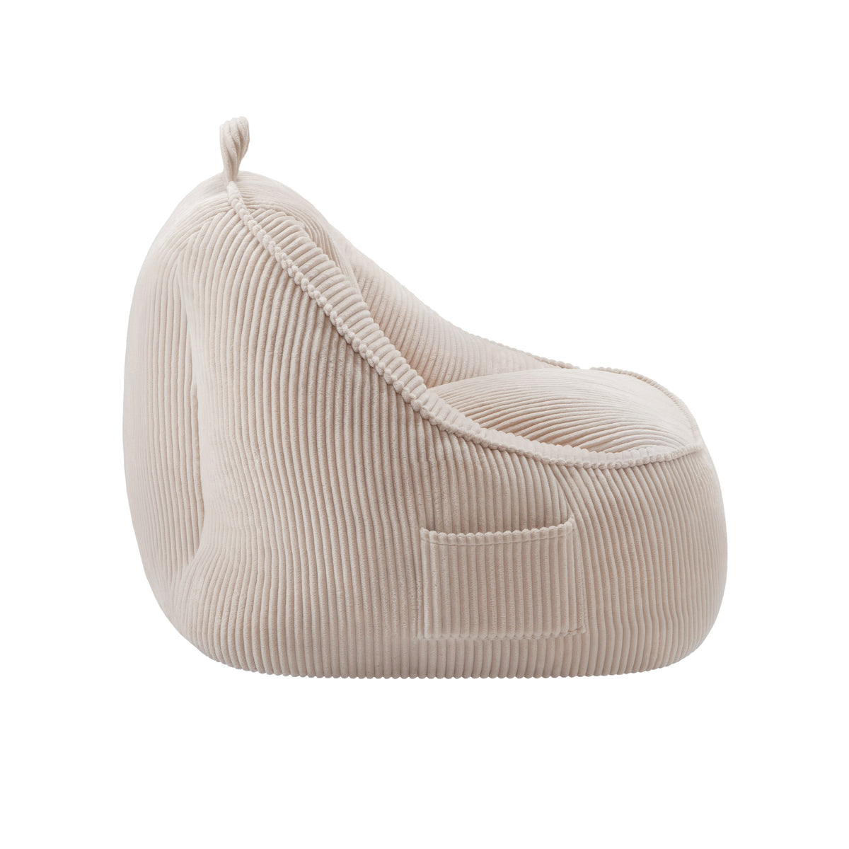 Cord-Puff-Sessel mit Rückenlehne Mark Adler Comfy 4.0 Beige