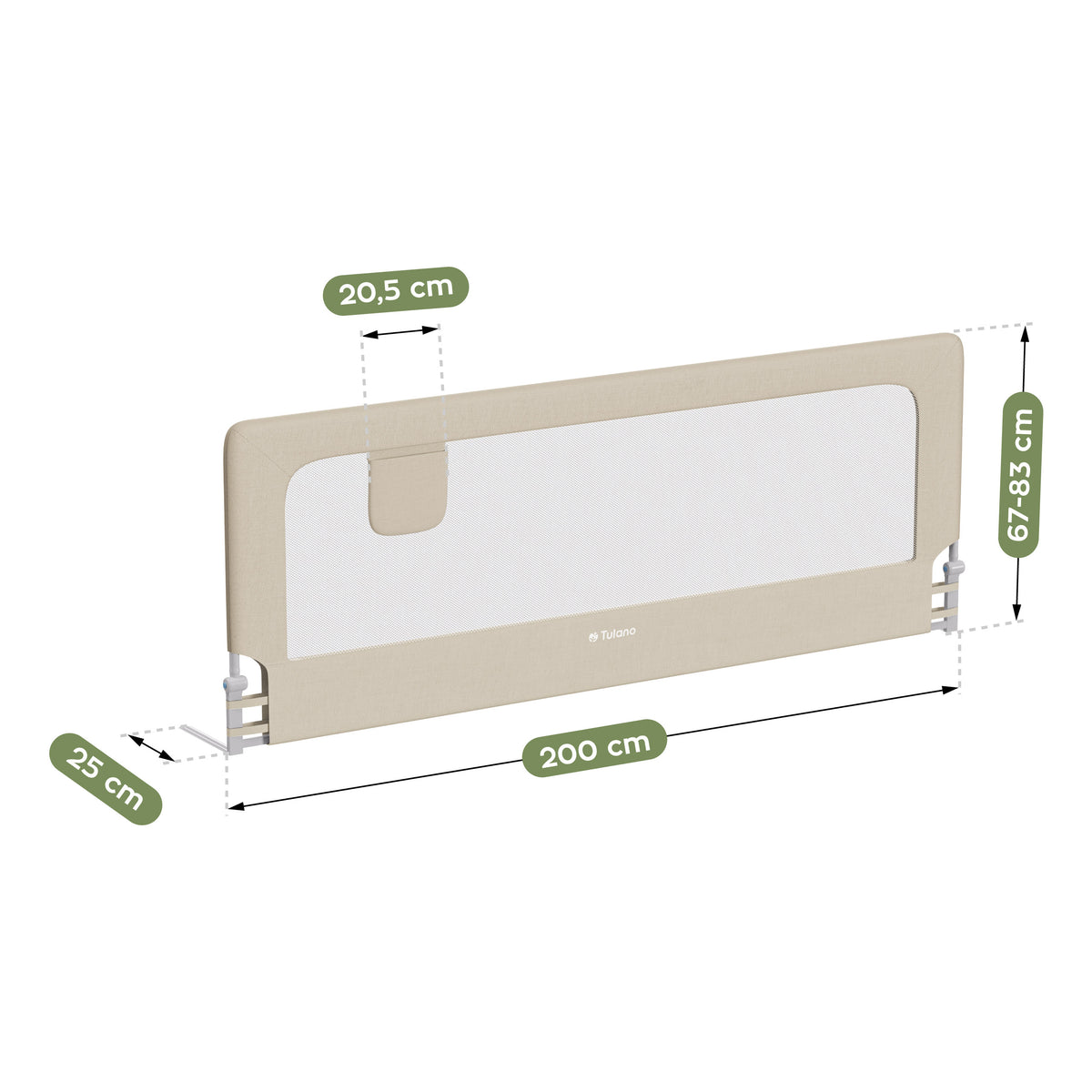 Bettschutzgitter Tulano Cover 30 Beige 200cm