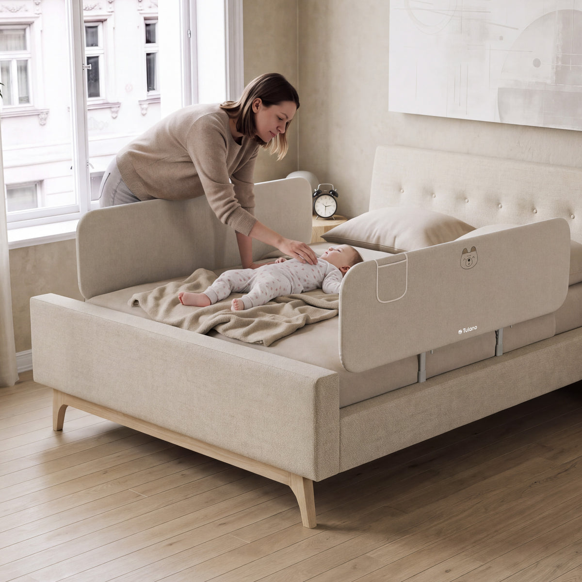 Kinderbettgitter 150 cm Tulano Cover 55 Beige