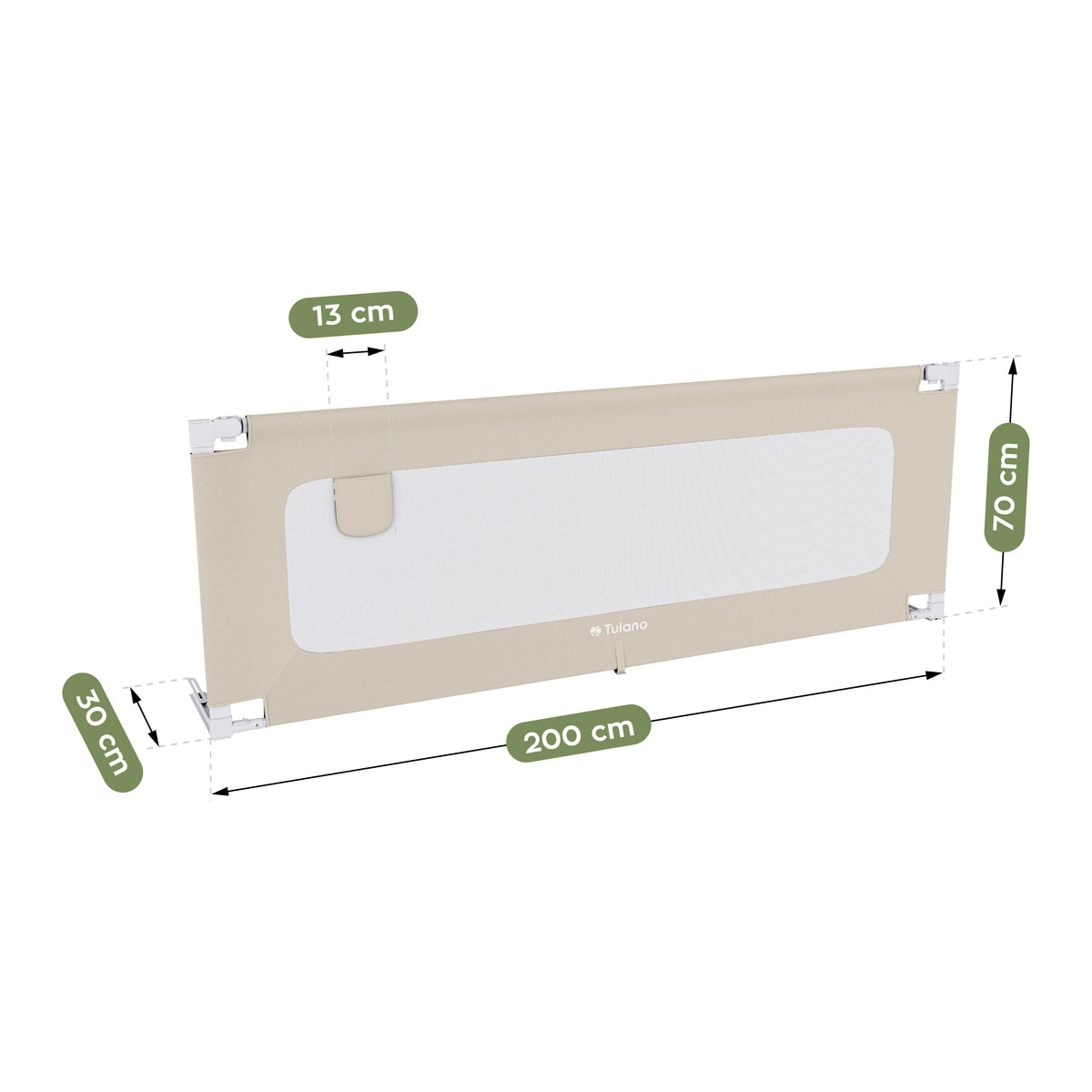 Bettschutzgitter Tulano Cover 40 Beige 200cm 