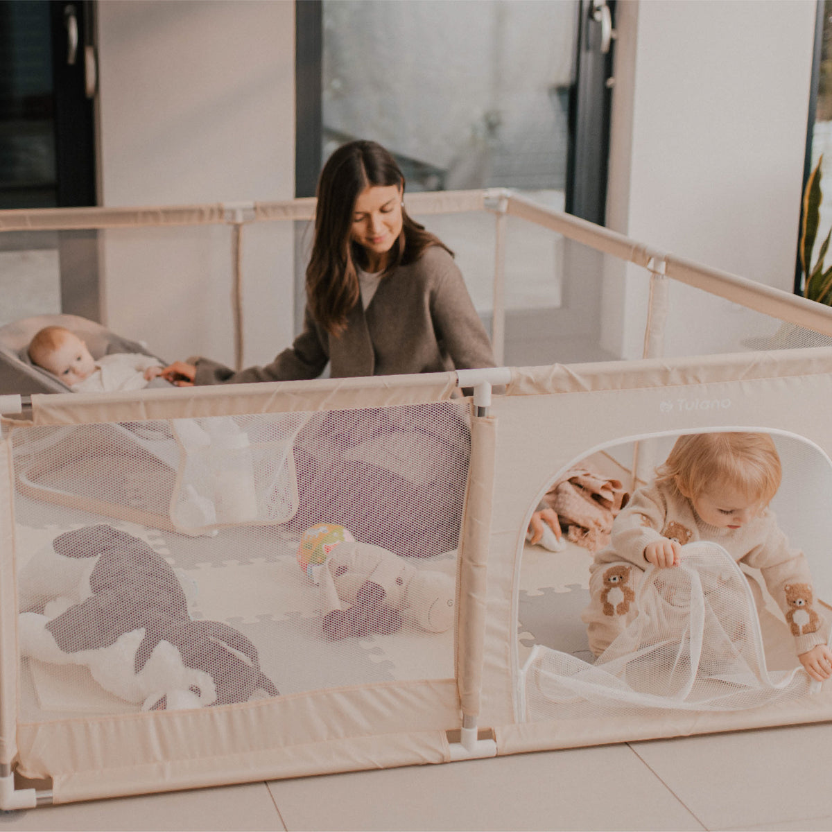 Tulano Cozy 25 Beige Kinderlaufstall - 150 cm 