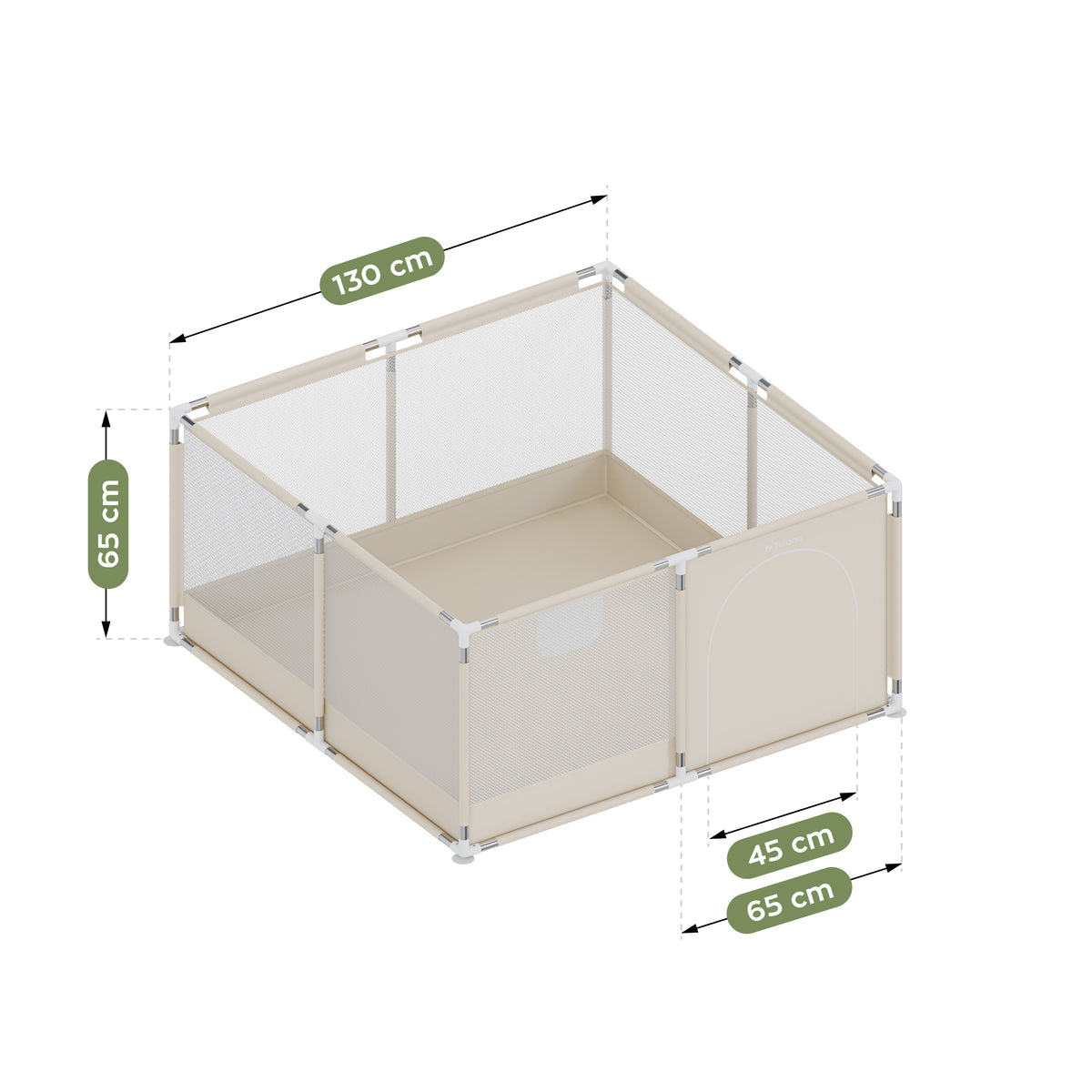 Tulano Cozy 20 Beige Laufstall - 130 cm 