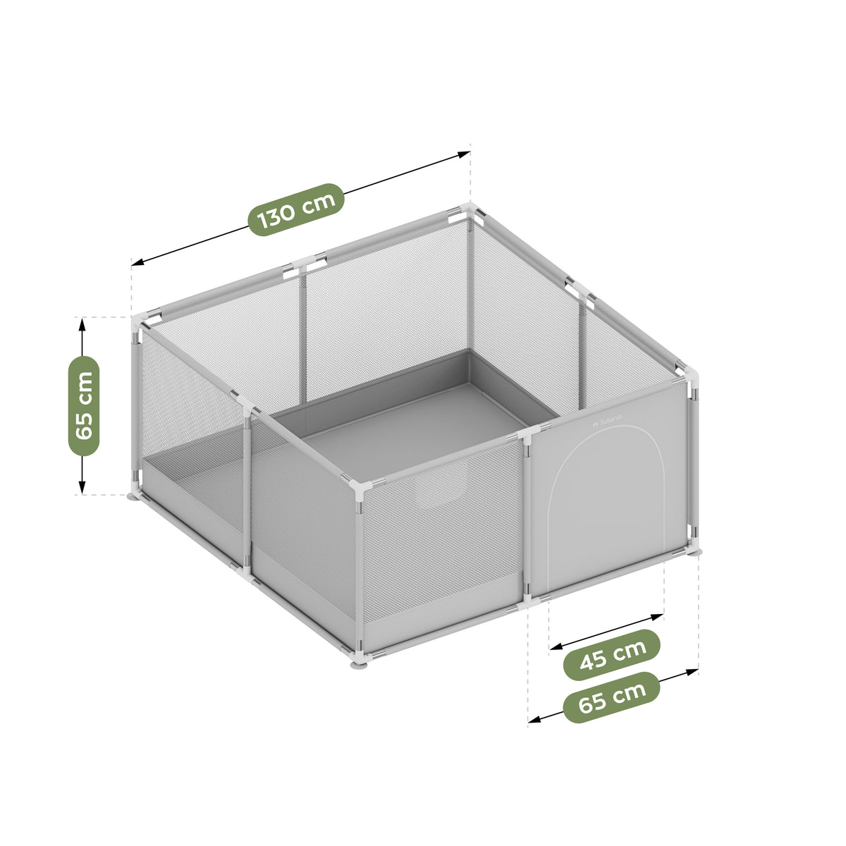 TULANO Gemütliches Kinderlaufgitter 20 - 130 cm 