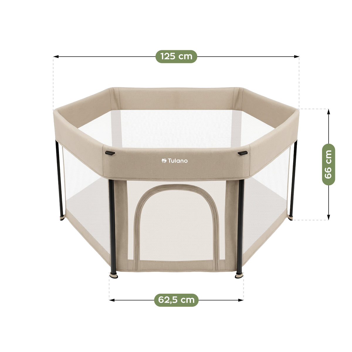 Tulano Cozy 30 Beige Faltbarer Babylaufstall 