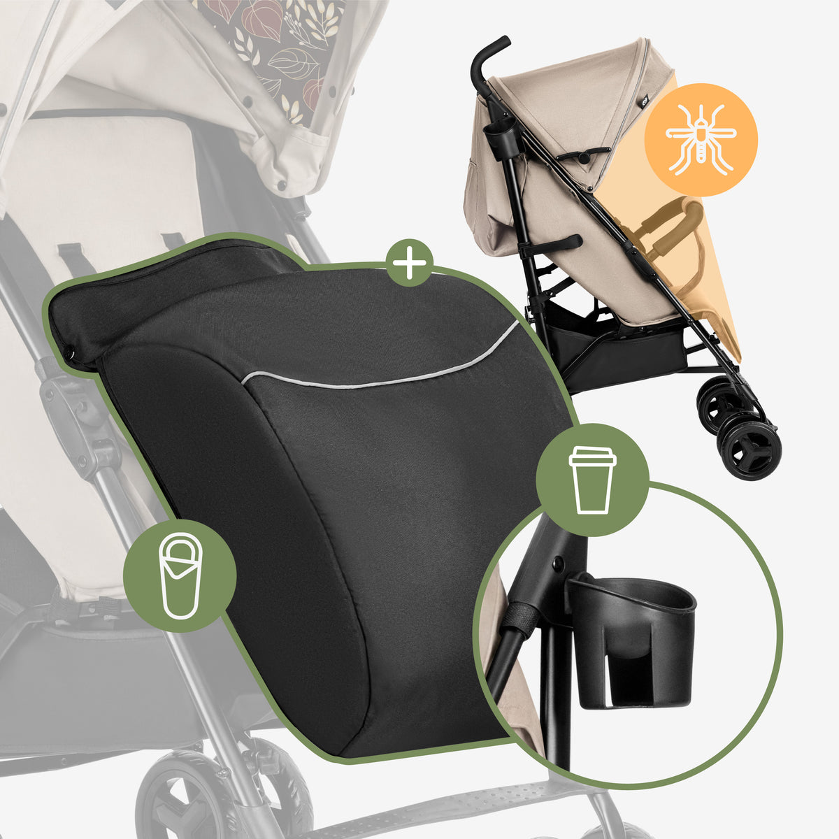 Tulano Davos 35 Beige Kinderwagen