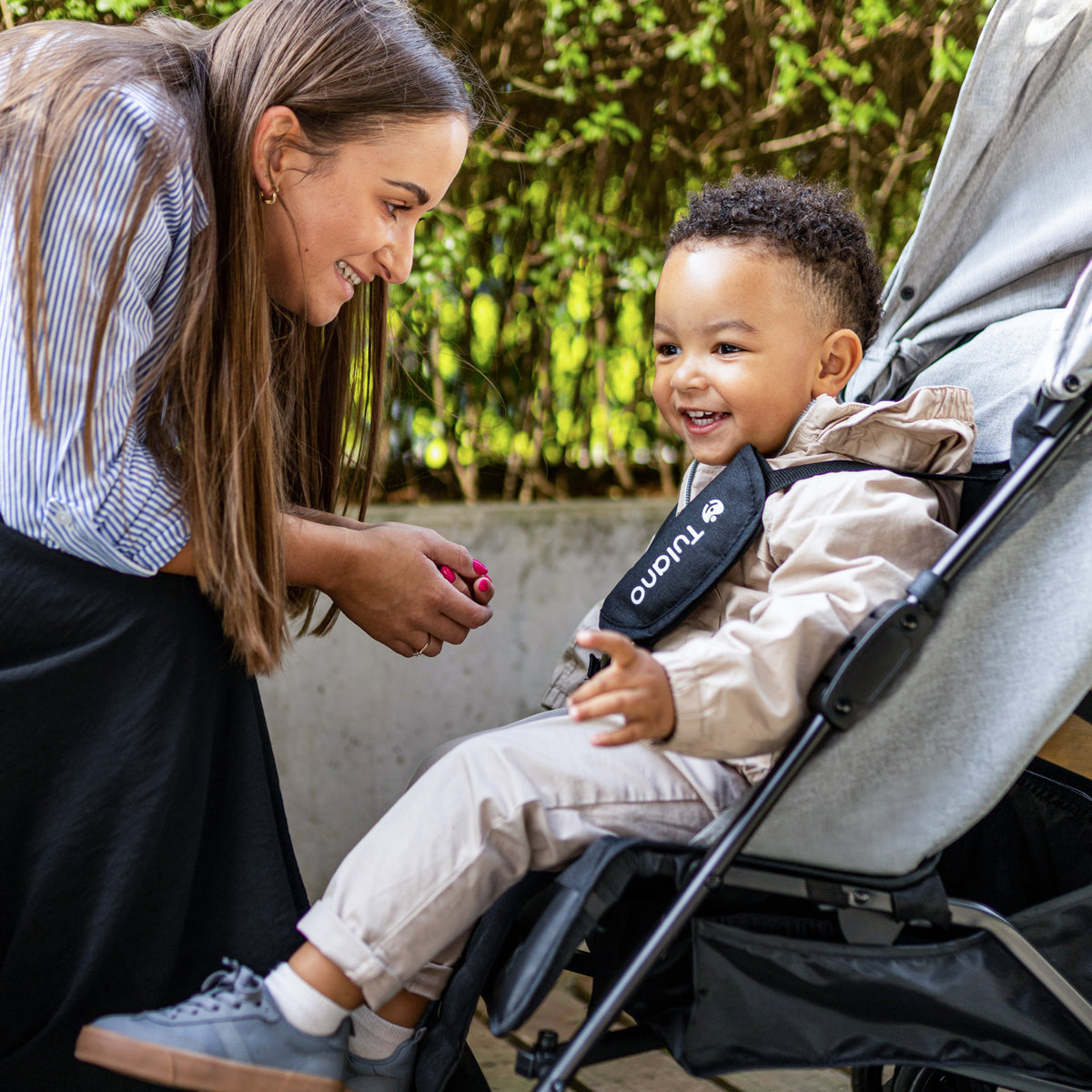 Tulano Davos 35 Kinderwagen, grau-schwarz 