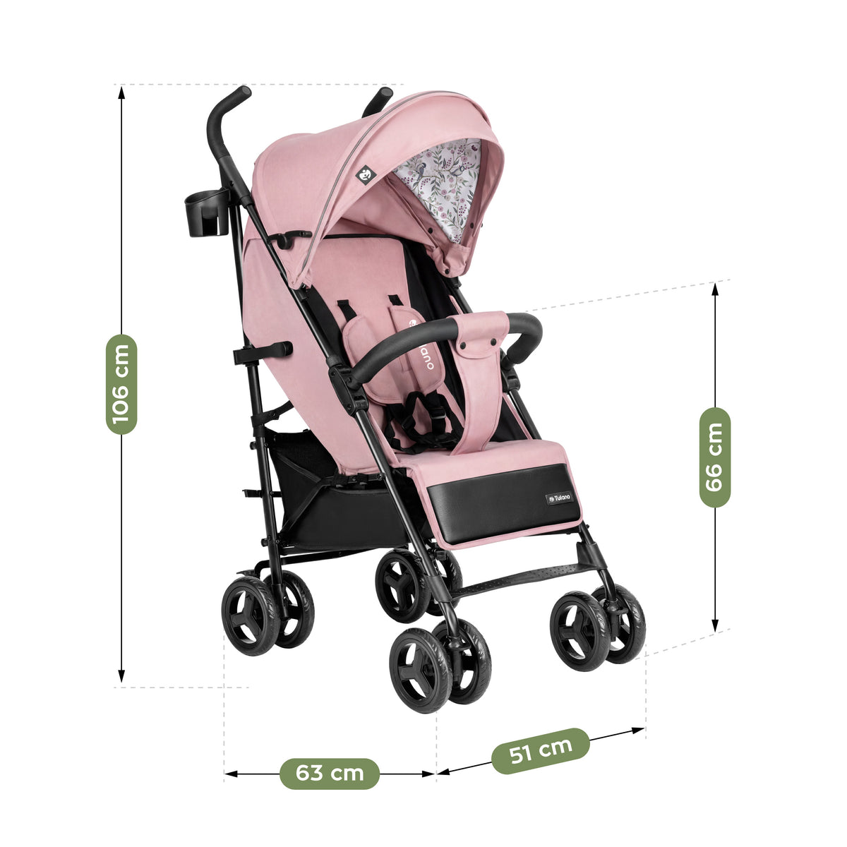 Tulano Davos 35 Pinker Kinderwagen
