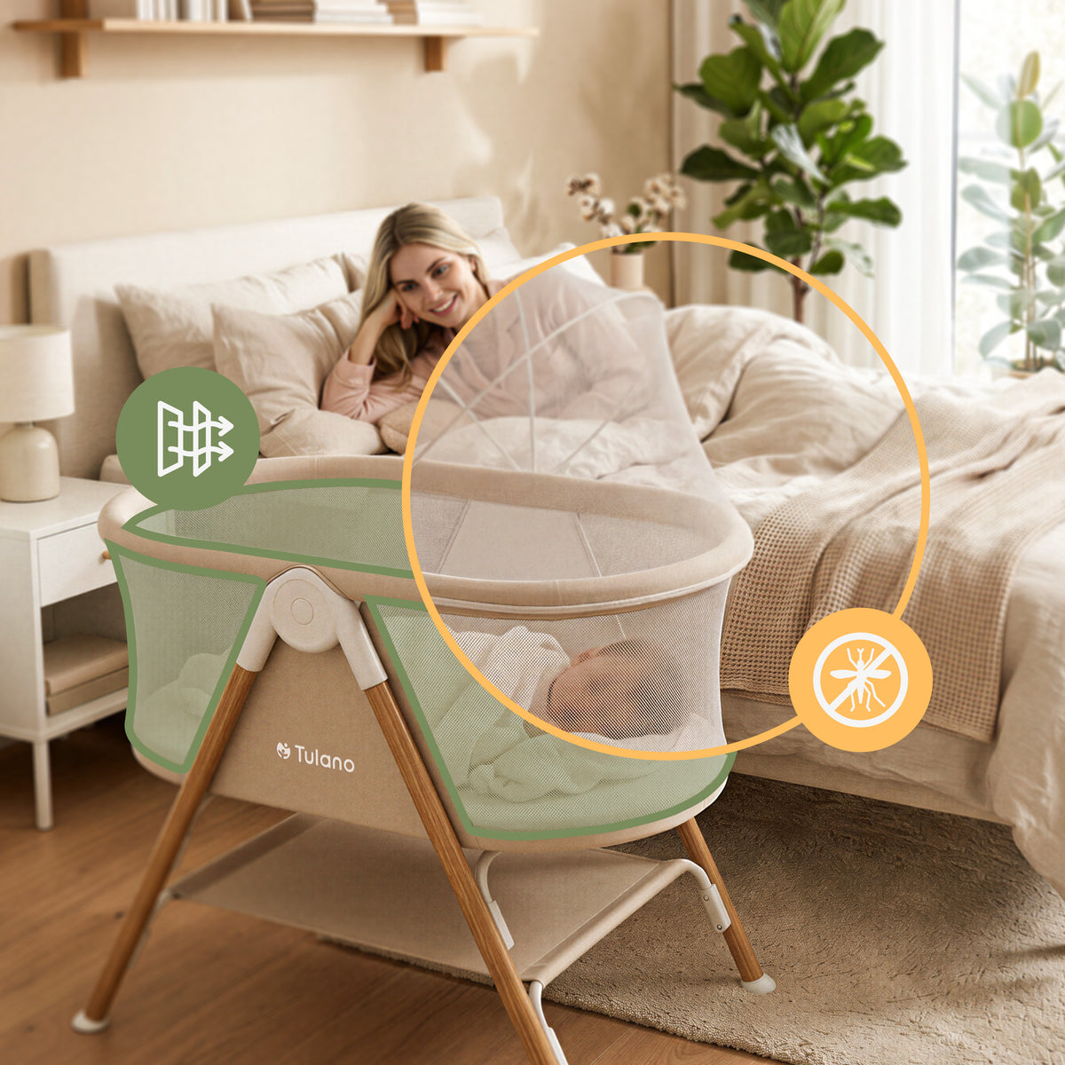 Reisebett für Kinder Tulano Dream 20 Beige