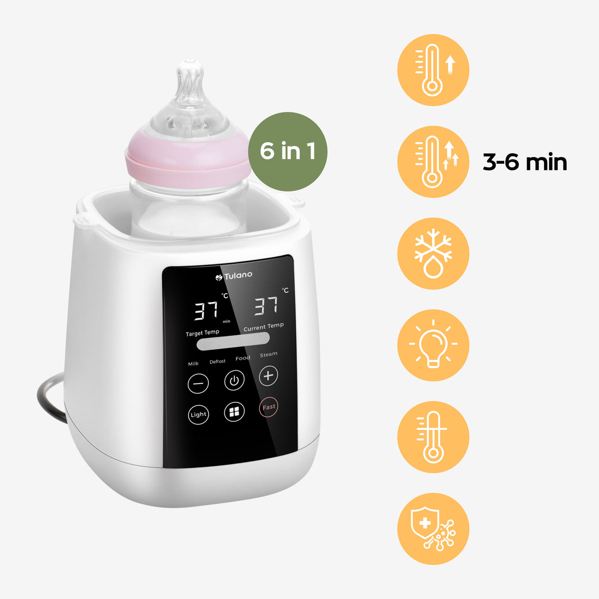 Tulano Ellie 35 Flaschenwärmer und Sterilisator 