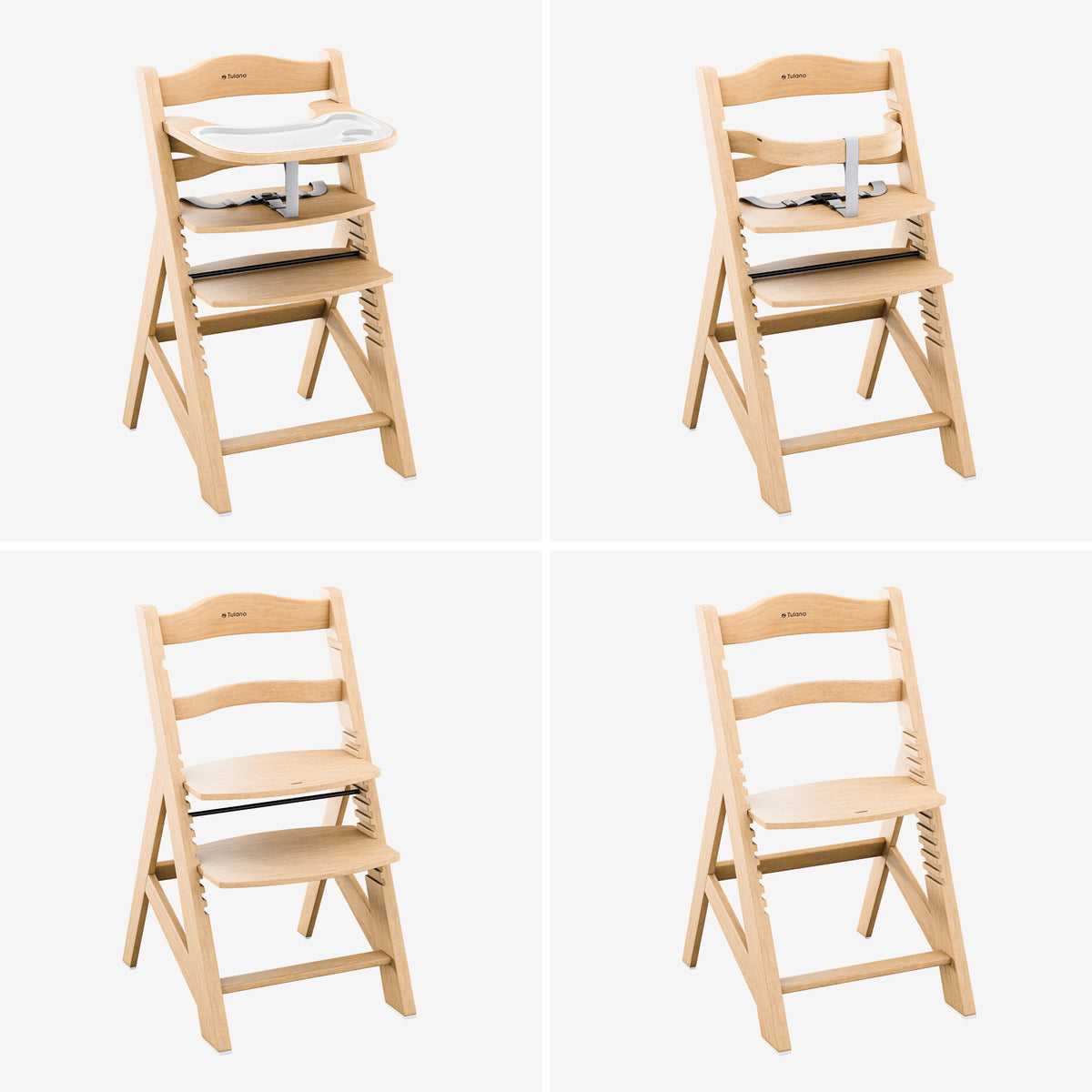Fütterungsstuhl aus Holz 4in1