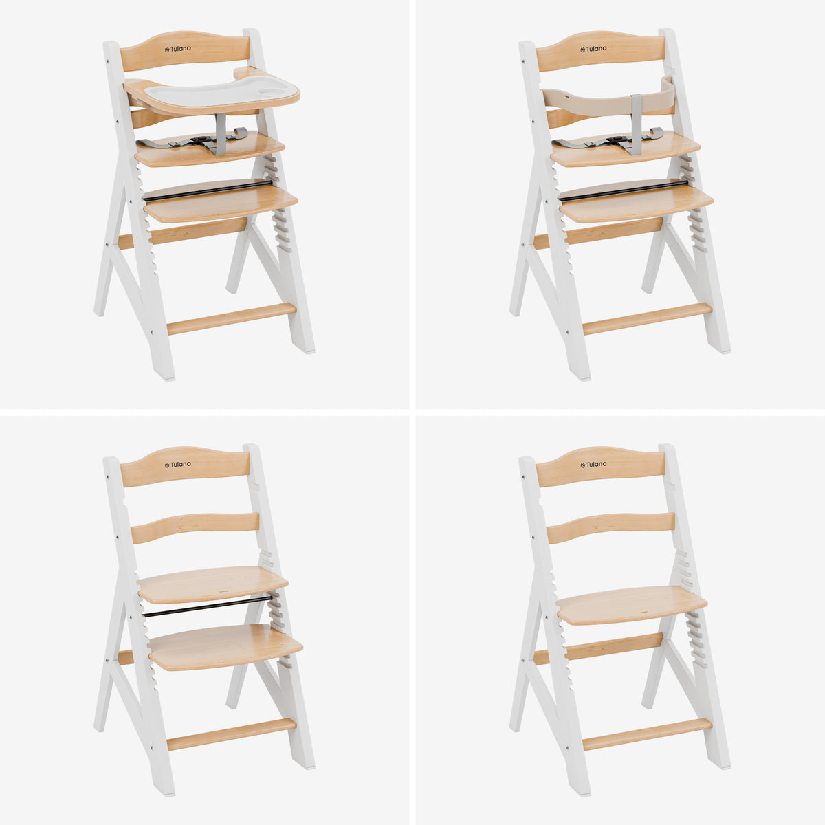 Fütterungsstuhl aus Holz 4in1