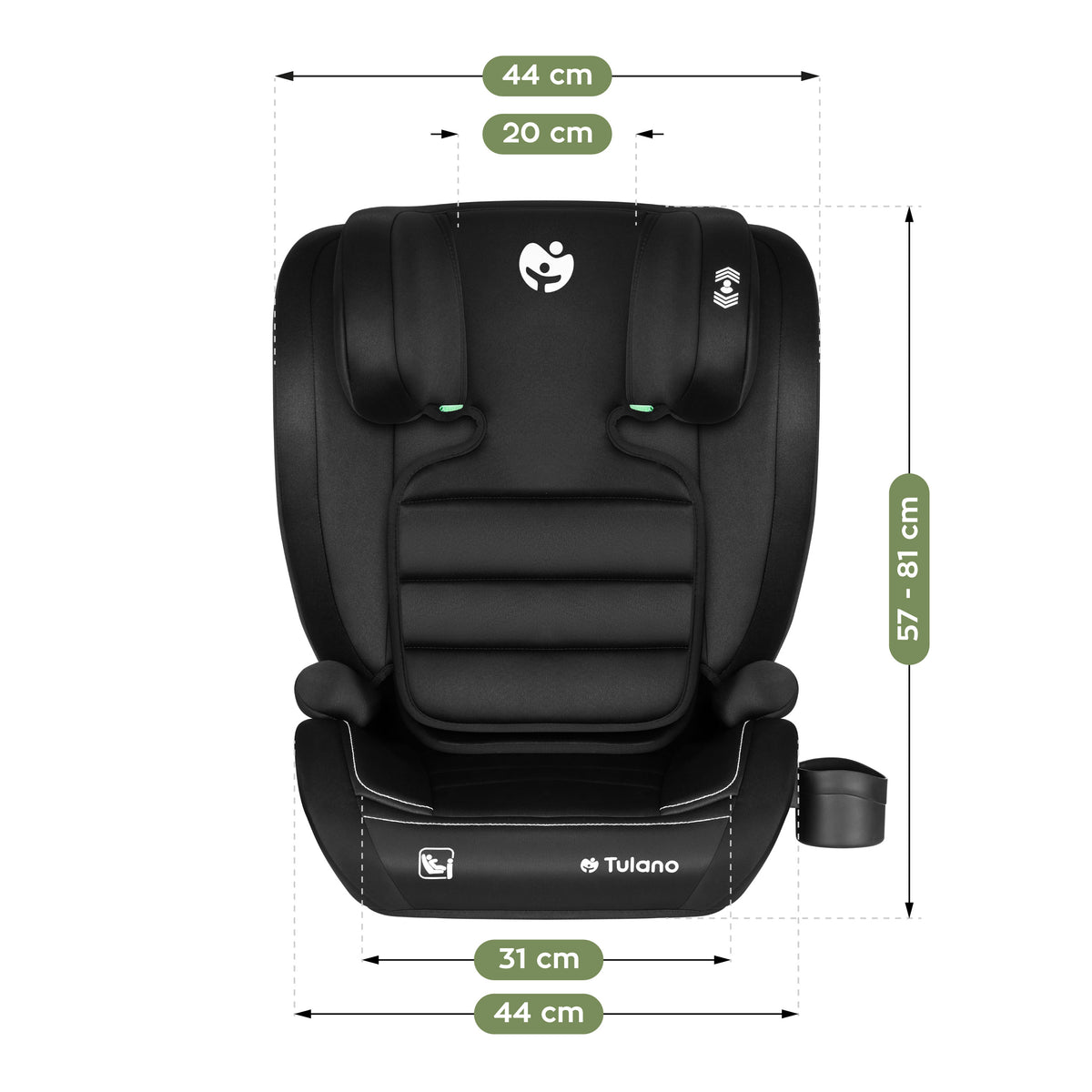 Tulano Joy 25 Schwarzer Autositz 100-150 cm I-Größe 