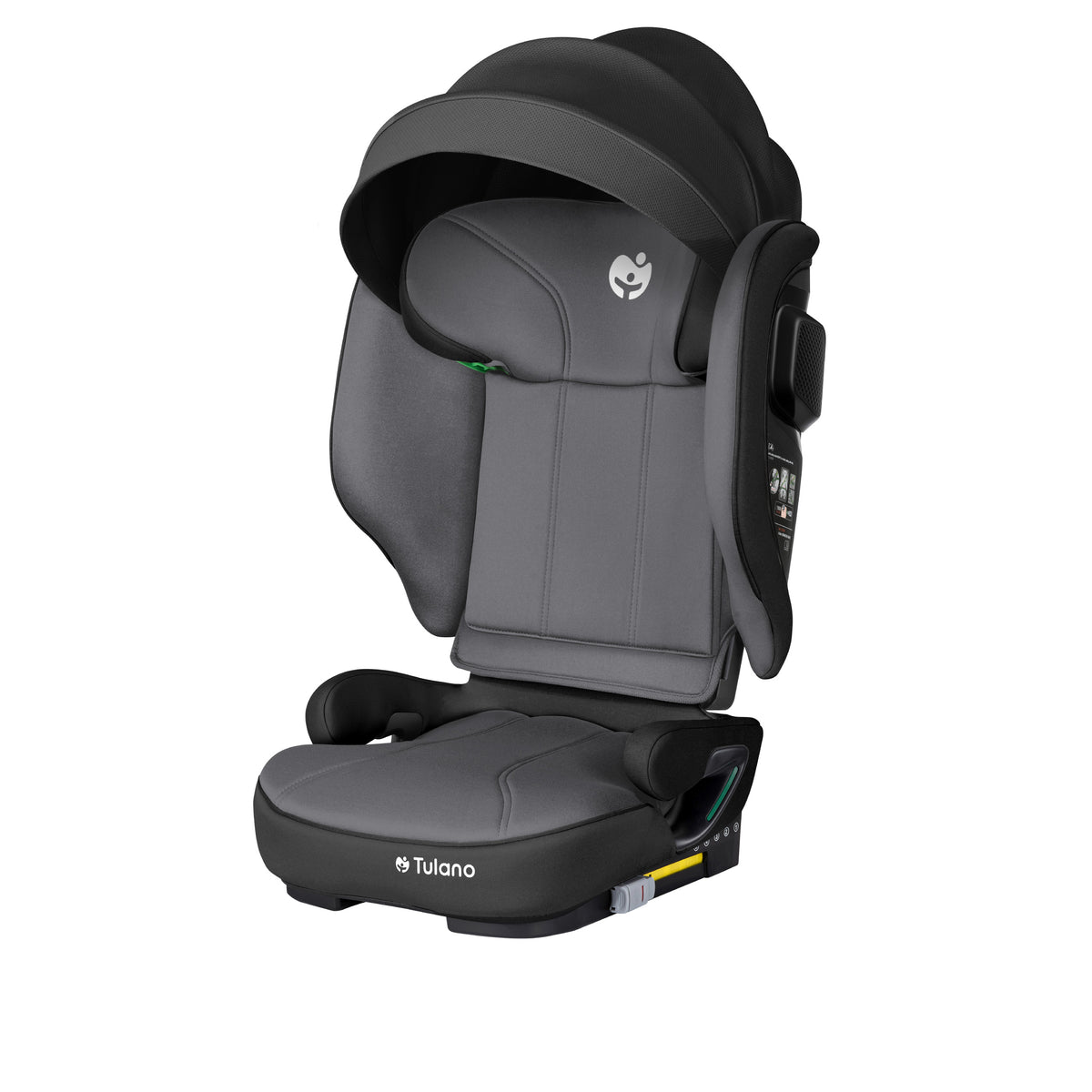 Kindersitz 100 - 150 cm Tulano Joy 55 Black-Grey I-Size