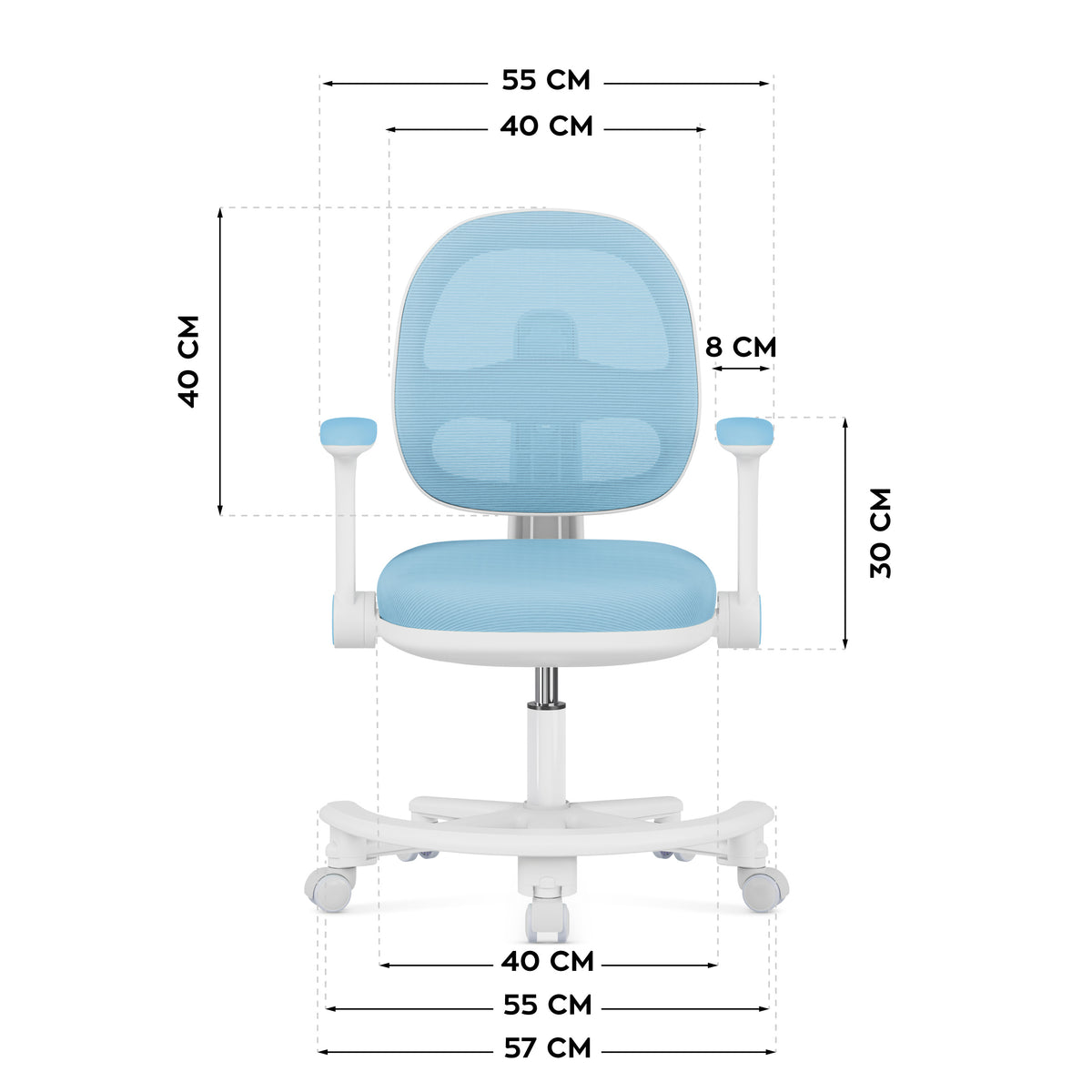 Ergonomischer Schreibtischstuhl für Kinder Mark Adler Junior 3.6 Blue