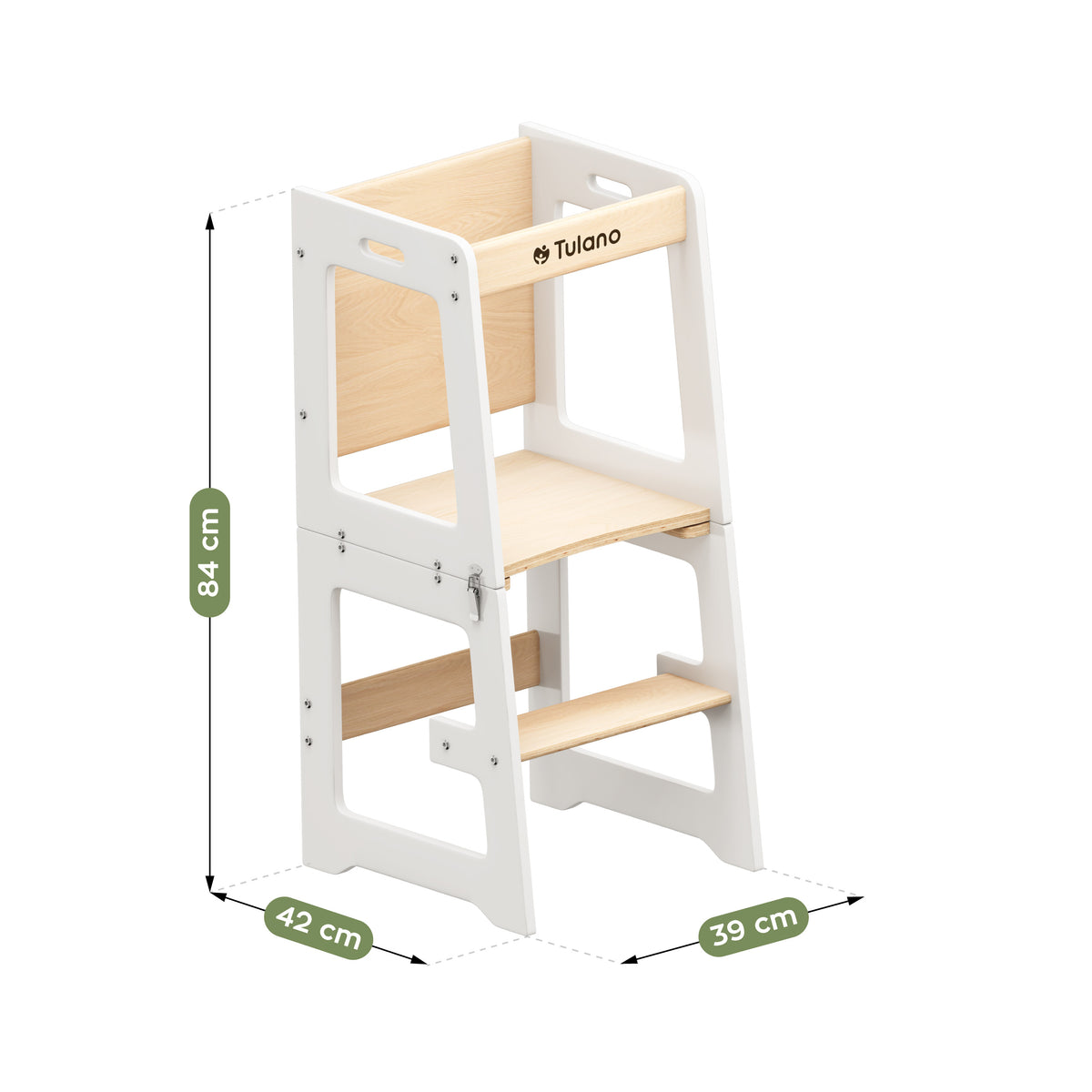 Tulano Mooby 35 Weiß-Natur 3-in-1 Küchenhelfer für Kinder