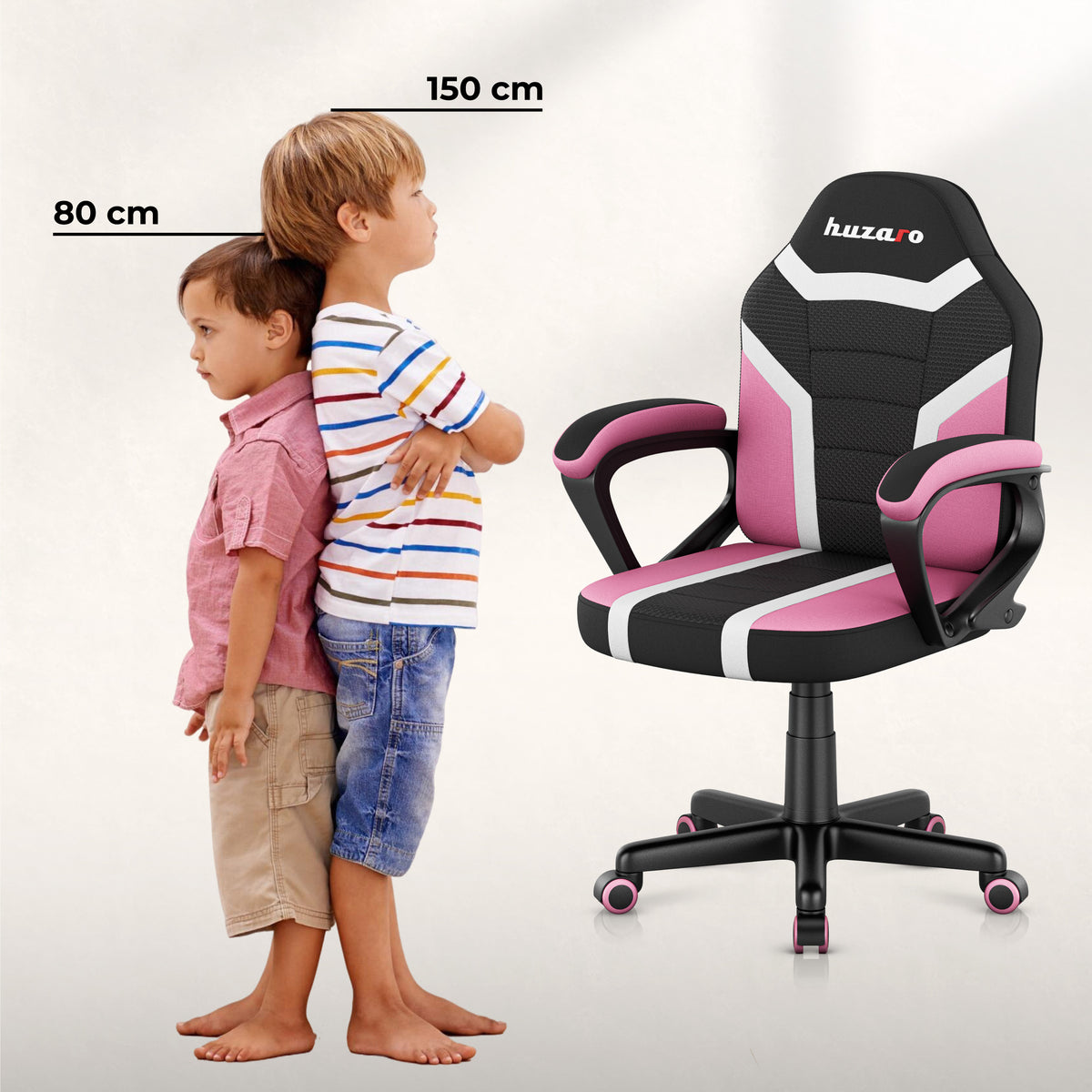 HUZARO RANGER 1.0 Pink Mesh Gaming-Stuhl für Kinder 