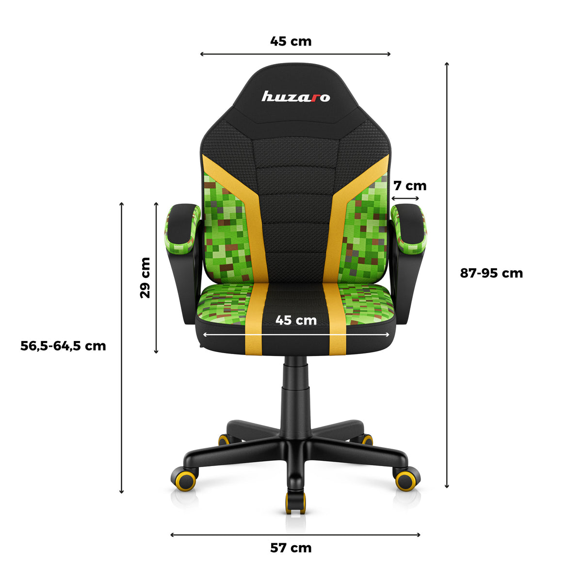 HUZARO RANGER 1.0 Pixel Mesh Gaming-Stuhl für Kinder 