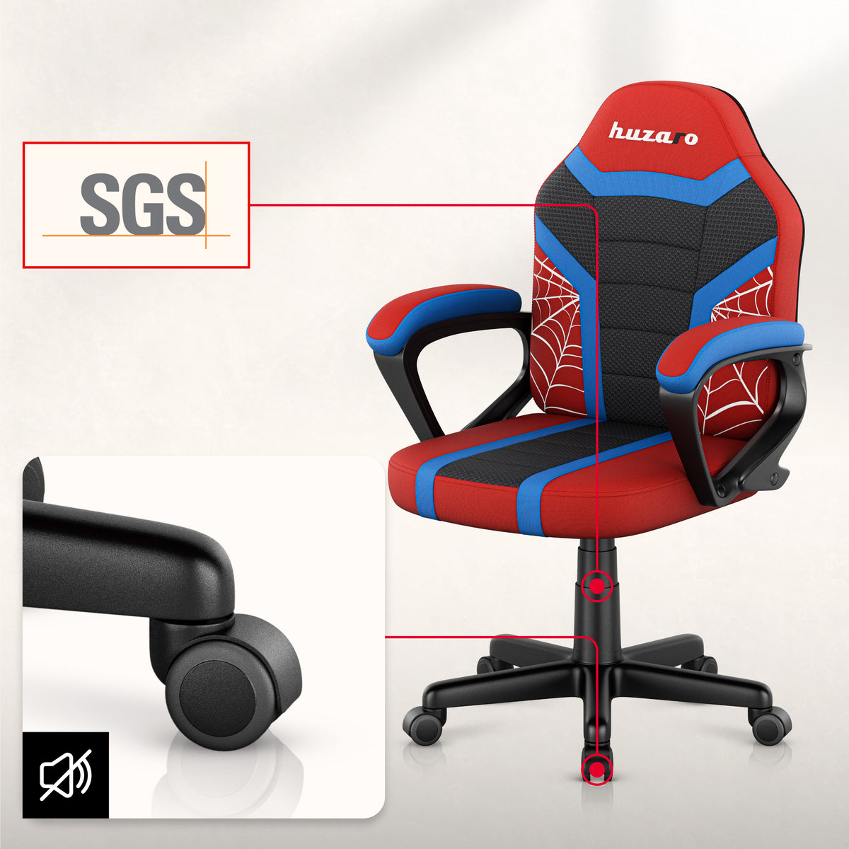 Huzaro Ranger 1.0 Spider Mesh Gaming-Stuhl für Kinder 