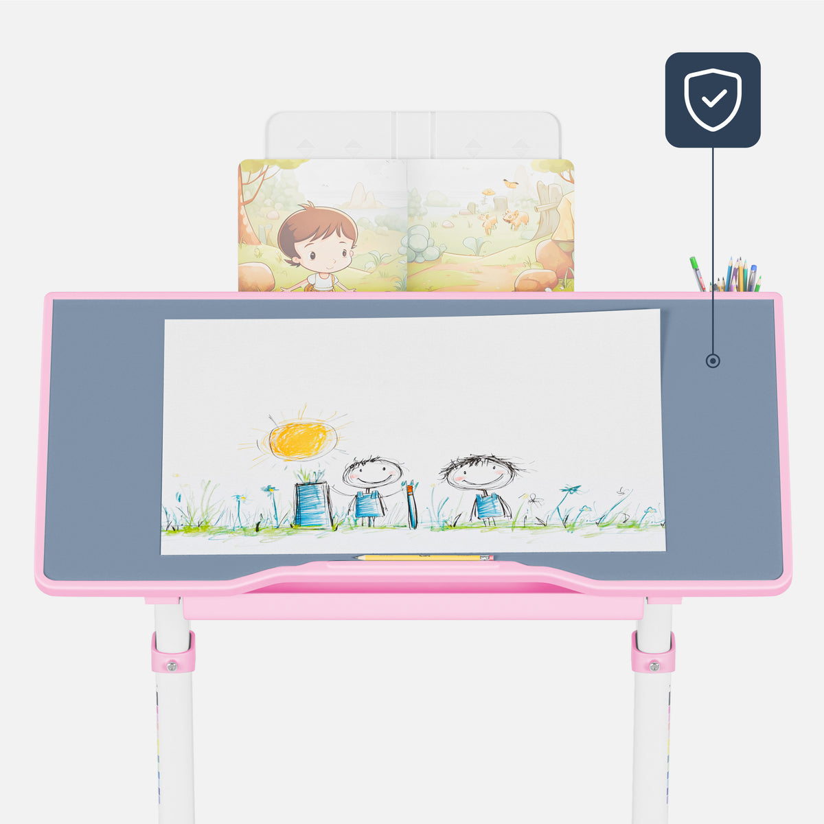 Ergonomischer Kinderschreibtisch Mark Adler Study 3.0 Rosa 66 cm 