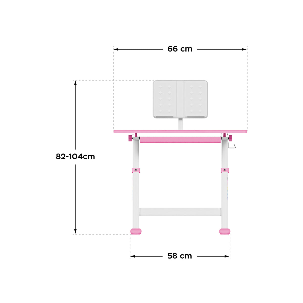 Ergonomischer Kinderschreibtisch Mark Adler Study 3.0 Rosa 66 cm 