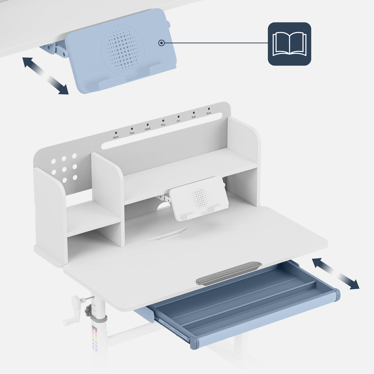 Mark Adler Study 5.0 Gray Ergonomischer Kinderschreibtisch 90 cm
