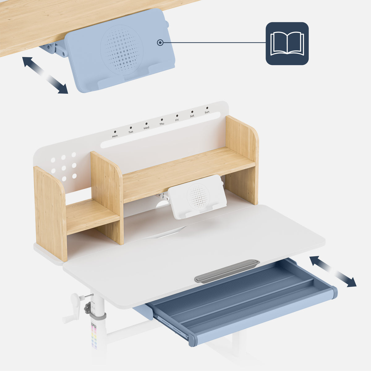 Ergonomischer Kinderschreibtisch Mark Adler Study 5.0 Holz 90 cm