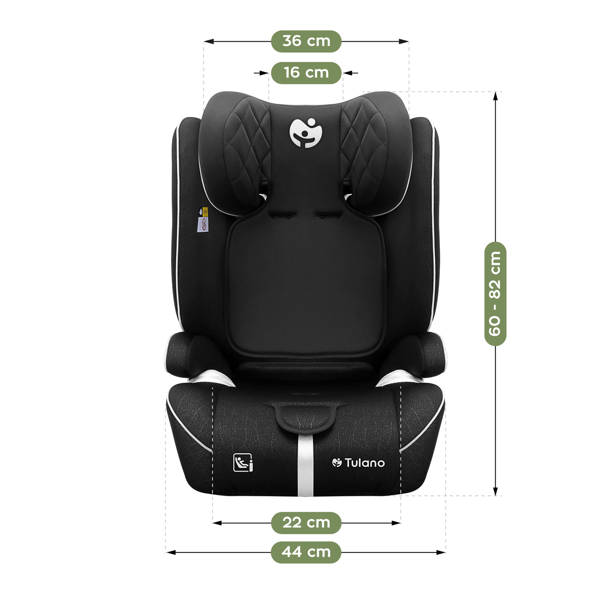 Tulano Zooma 25 Schwarz 76-150cm I-Size Autositz 